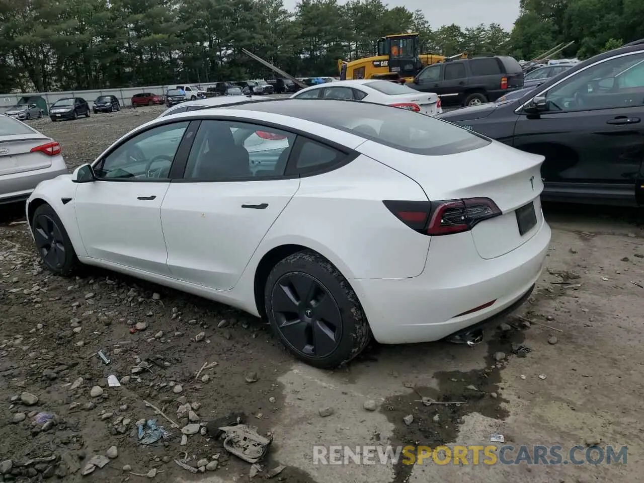 2 Photograph of a damaged car 5YJ3E1EAXNF114036 TESLA MODEL 3 2022