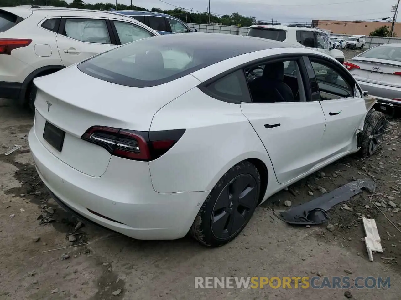 3 Photograph of a damaged car 5YJ3E1EAXNF114036 TESLA MODEL 3 2022