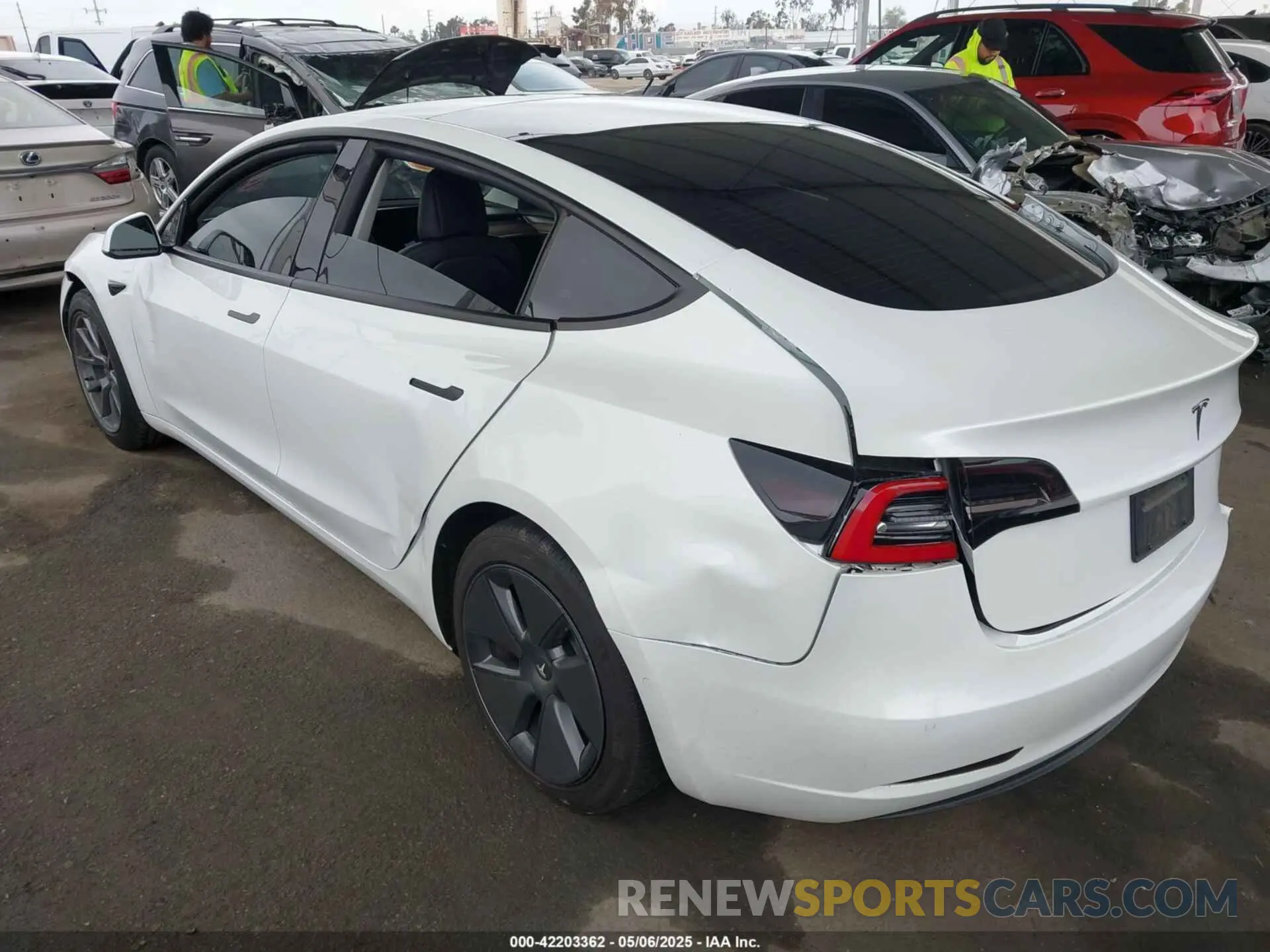 3 Photograph of a damaged car 5YJ3E1EAXNF117101 TESLA MODEL 3 2022