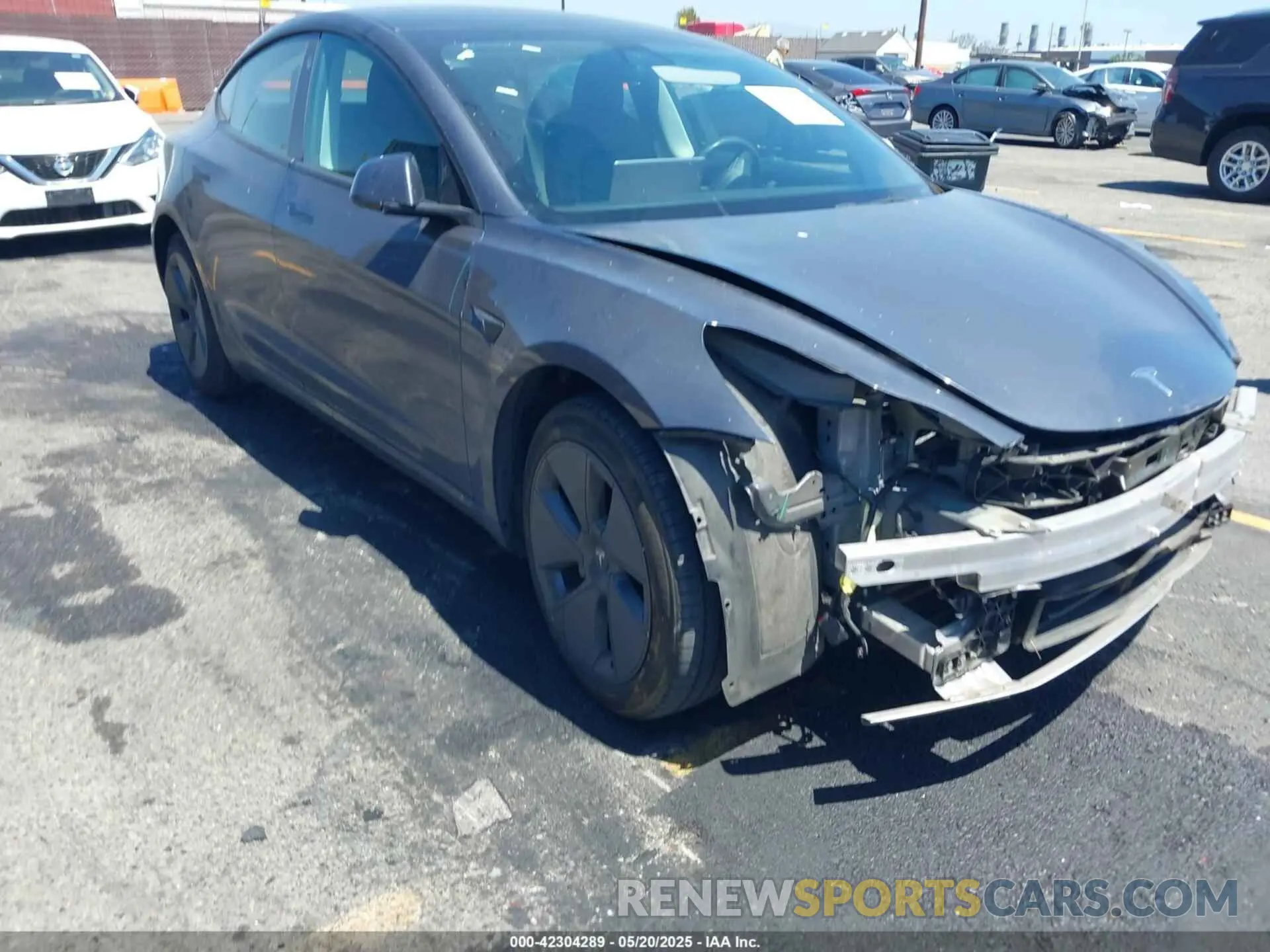 1 Photograph of a damaged car 5YJ3E1EAXNF117762 TESLA MODEL 3 2022
