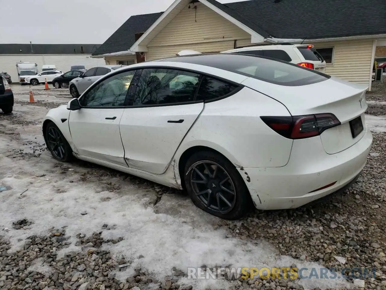 2 Photograph of a damaged car 5YJ3E1EAXNF118748 TESLA MODEL 3 2022