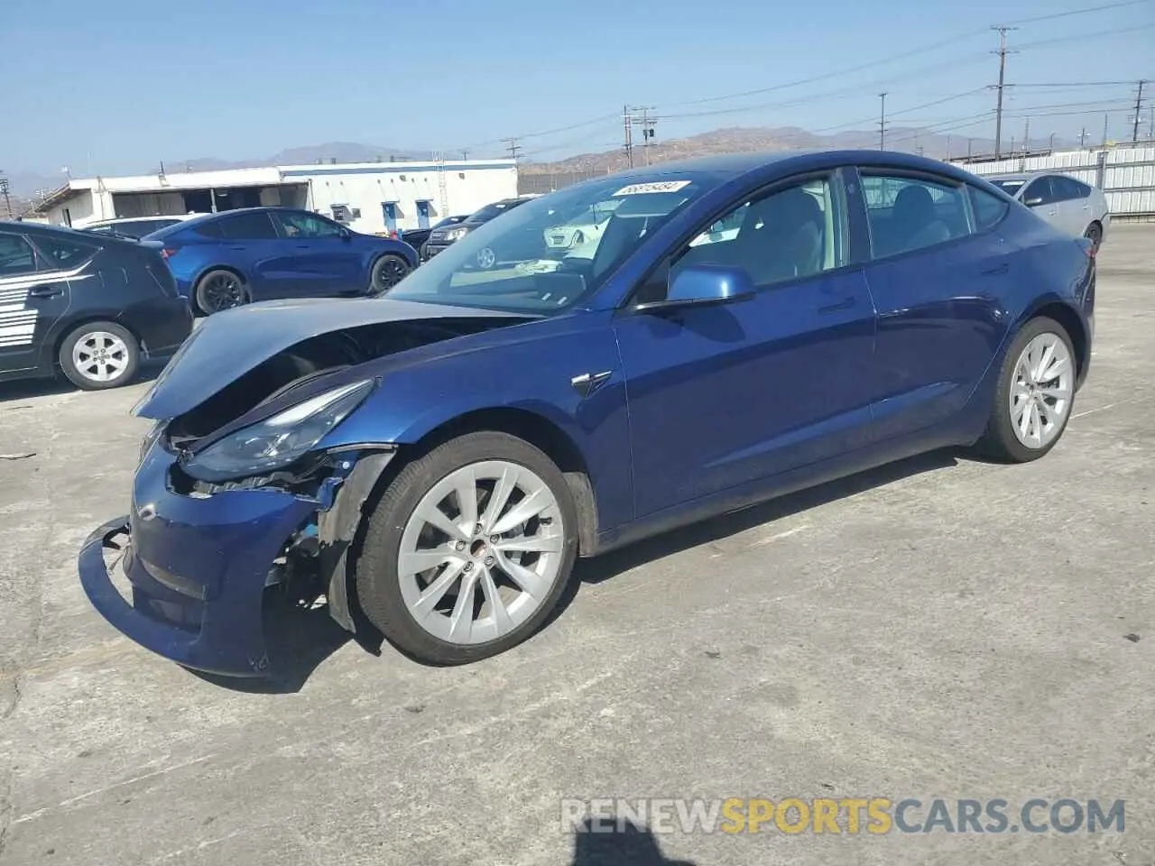 1 Photograph of a damaged car 5YJ3E1EAXNF142693 TESLA MODEL 3 2022