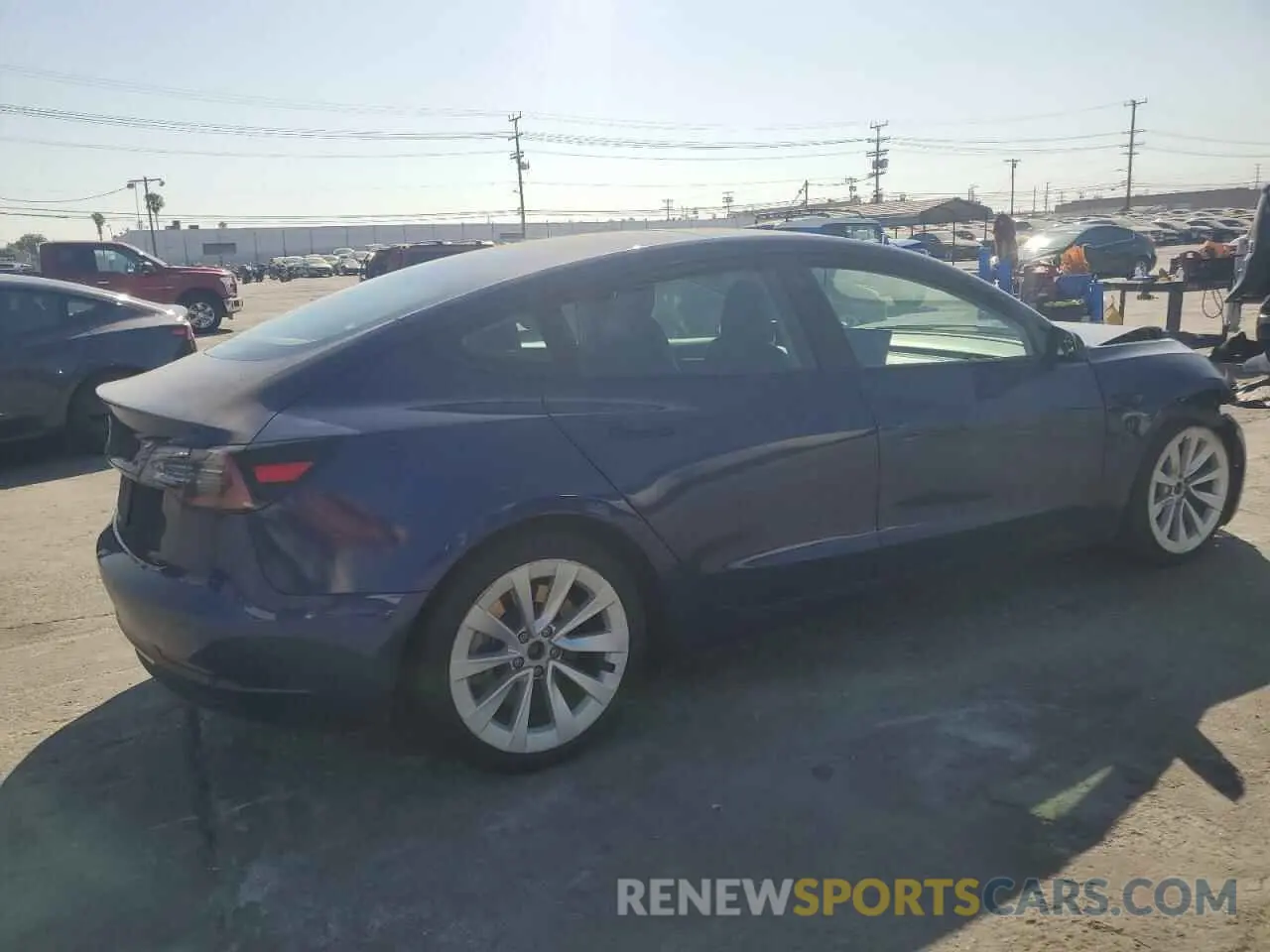 3 Photograph of a damaged car 5YJ3E1EAXNF142693 TESLA MODEL 3 2022