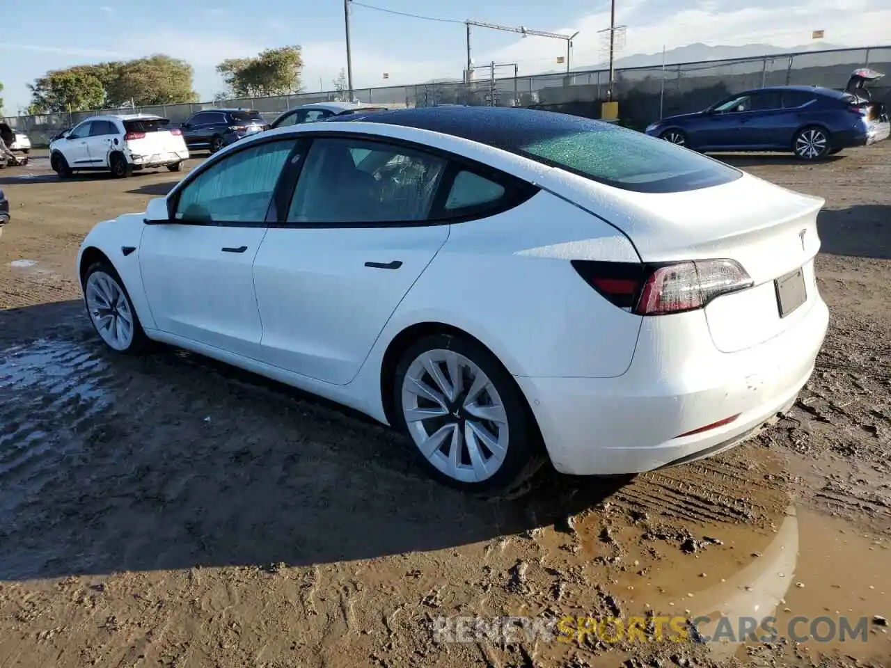 2 Photograph of a damaged car 5YJ3E1EAXNF145125 TESLA MODEL 3 2022