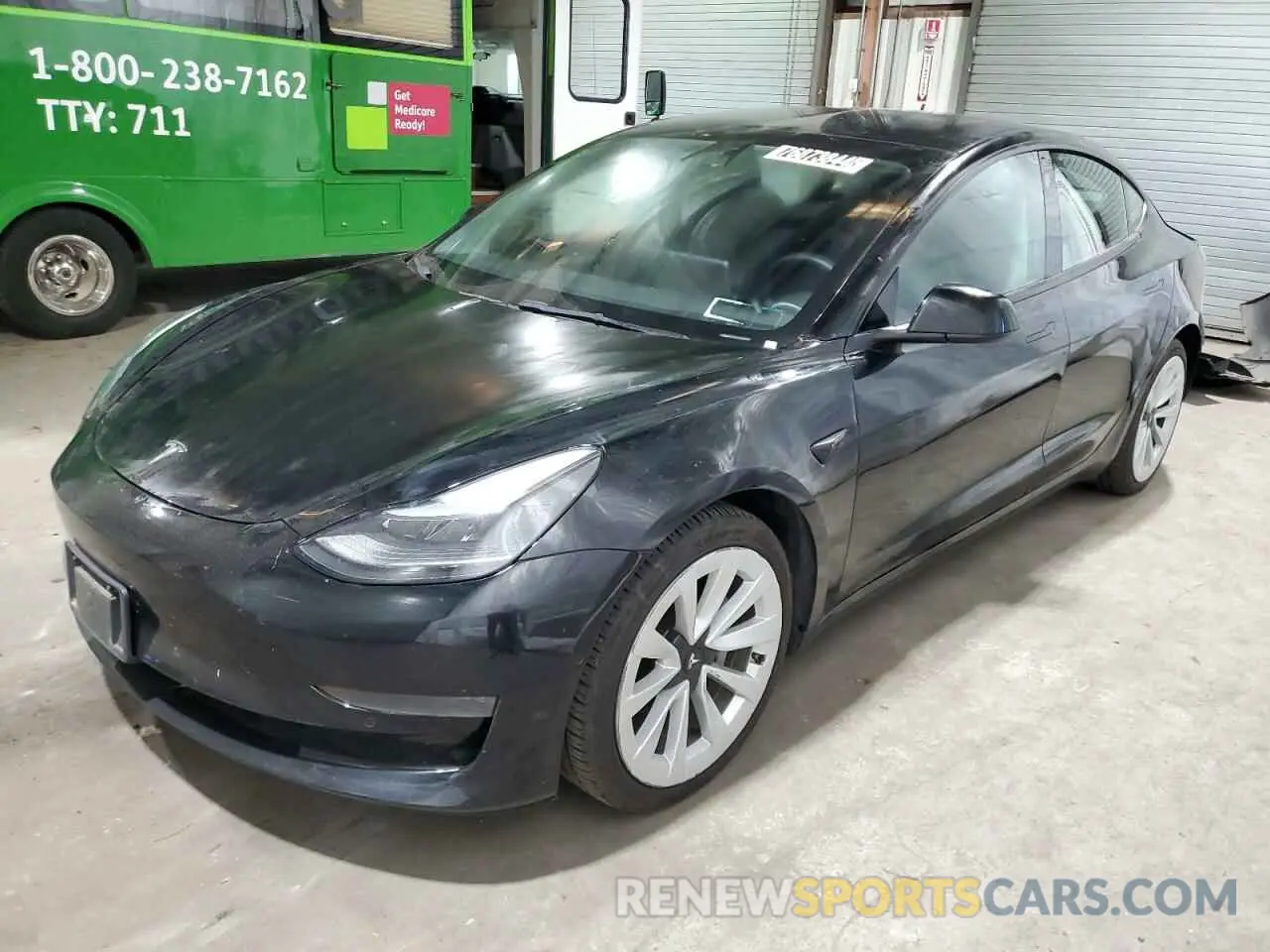 1 Photograph of a damaged car 5YJ3E1EAXNF184877 TESLA MODEL 3 2022