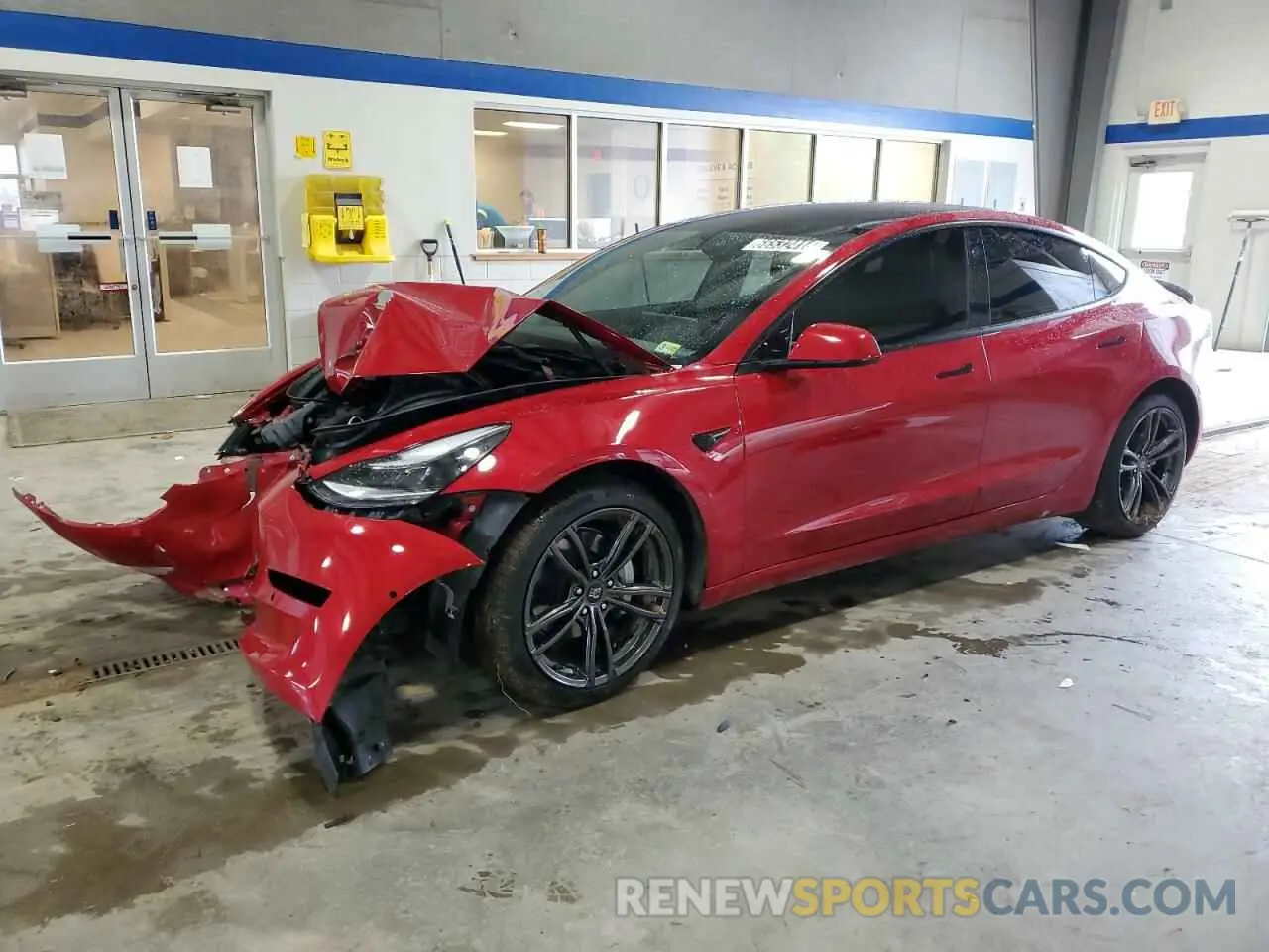 1 Photograph of a damaged car 5YJ3E1EAXNF188900 TESLA MODEL 3 2022