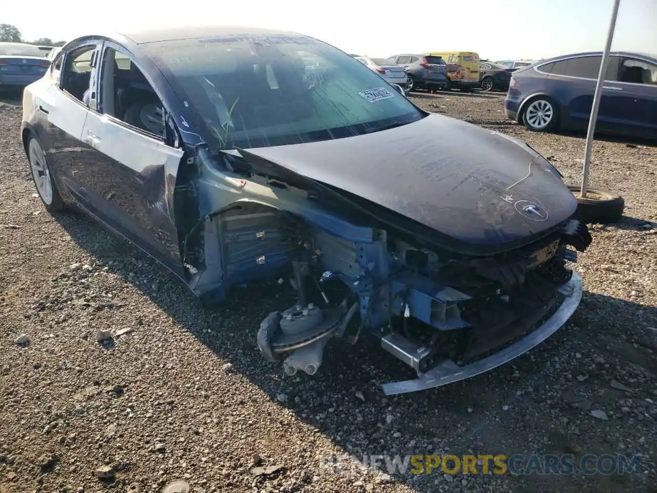 1 Photograph of a damaged car 5YJ3E1EAXNF188976 TESLA MODEL 3 2022