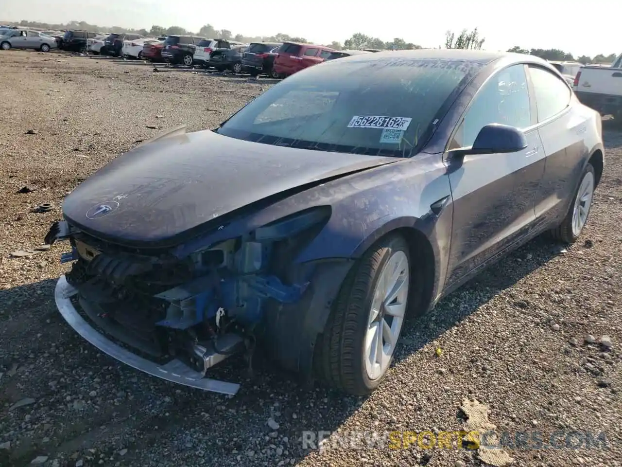 2 Photograph of a damaged car 5YJ3E1EAXNF188976 TESLA MODEL 3 2022