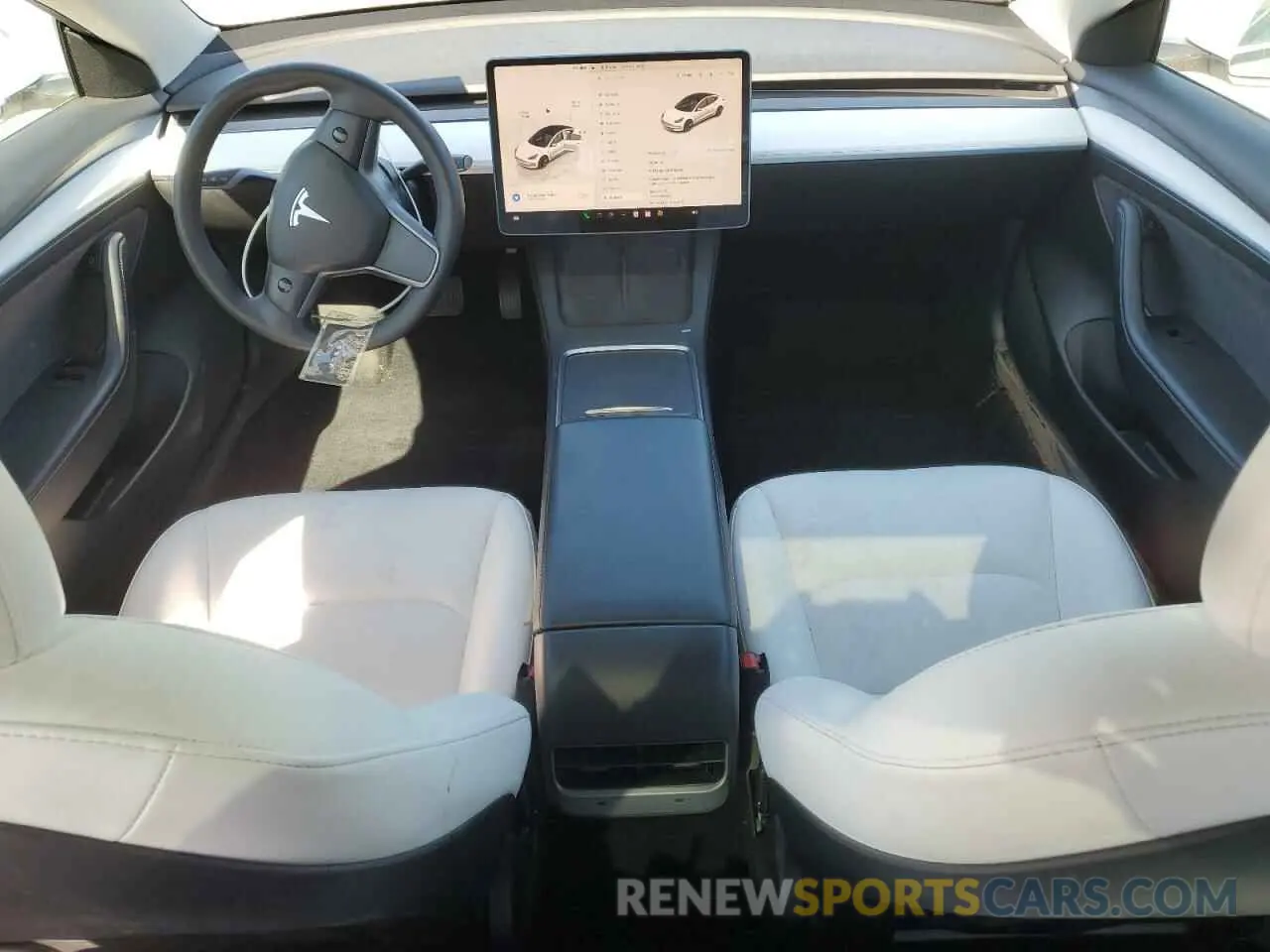 8 Photograph of a damaged car 5YJ3E1EAXNF203914 TESLA MODEL 3 2022