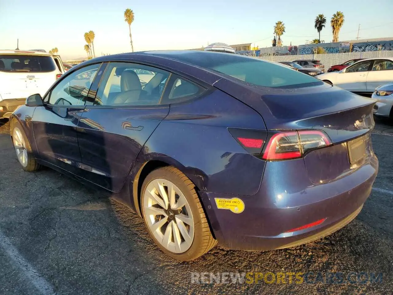 2 Photograph of a damaged car 5YJ3E1EAXNF209423 TESLA MODEL 3 2022