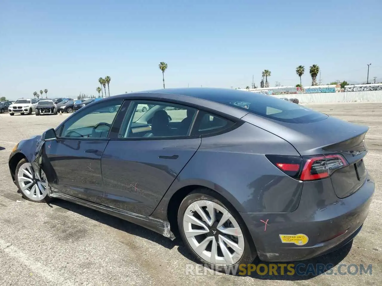 2 Photograph of a damaged car 5YJ3E1EAXNF251588 TESLA MODEL 3 2022
