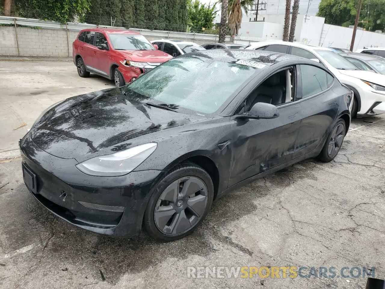1 Photograph of a damaged car 5YJ3E1EAXNF286213 TESLA MODEL 3 2022