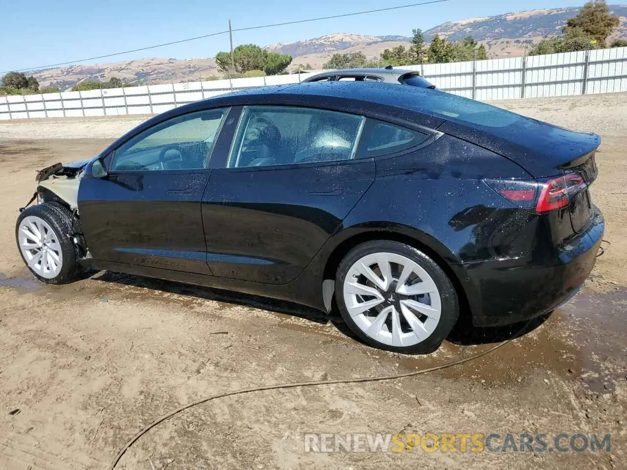 2 Photograph of a damaged car 5YJ3E1EAXNF288530 TESLA MODEL 3 2022