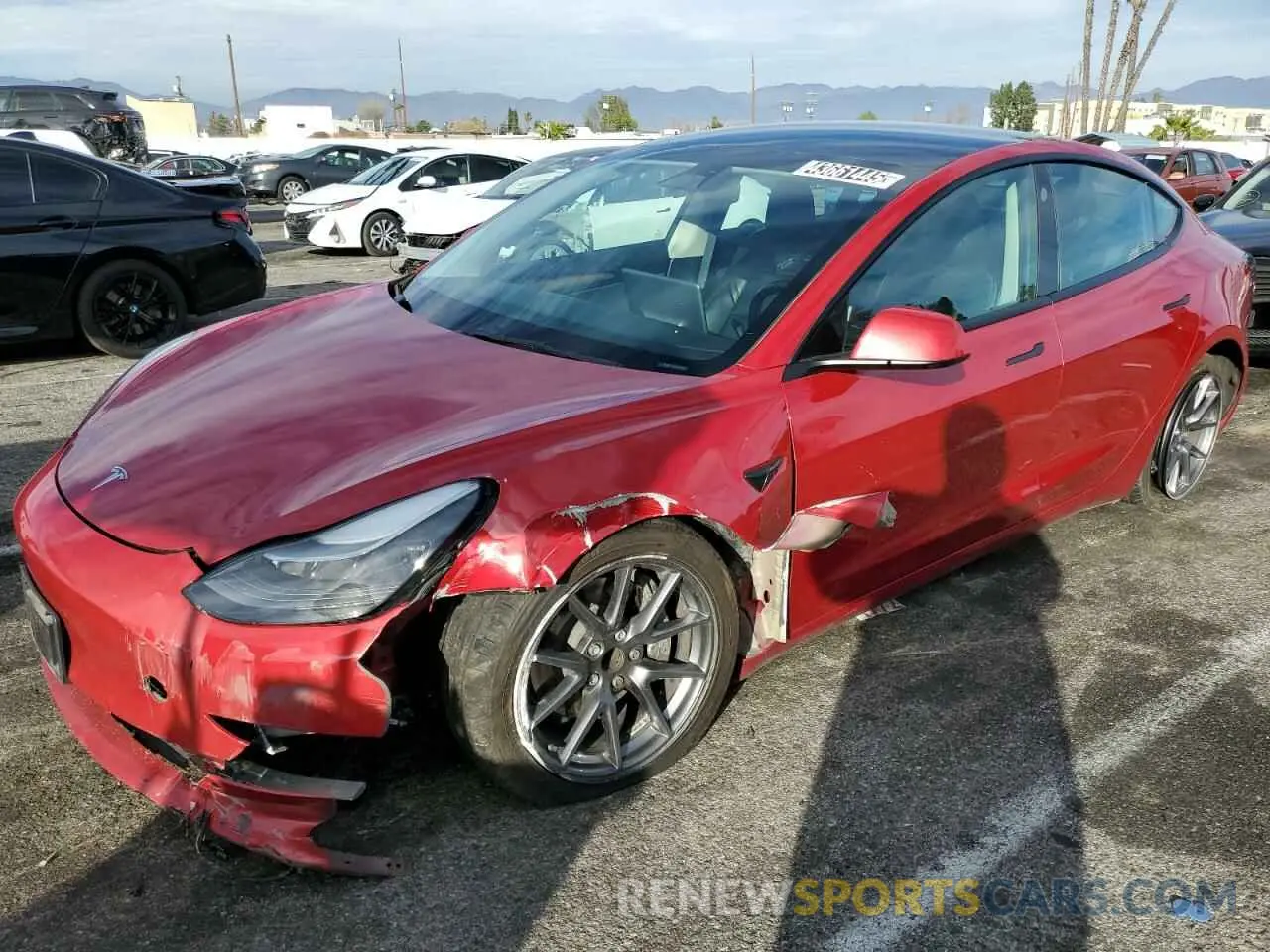 1 Photograph of a damaged car 5YJ3E1EAXNF290519 TESLA MODEL 3 2022