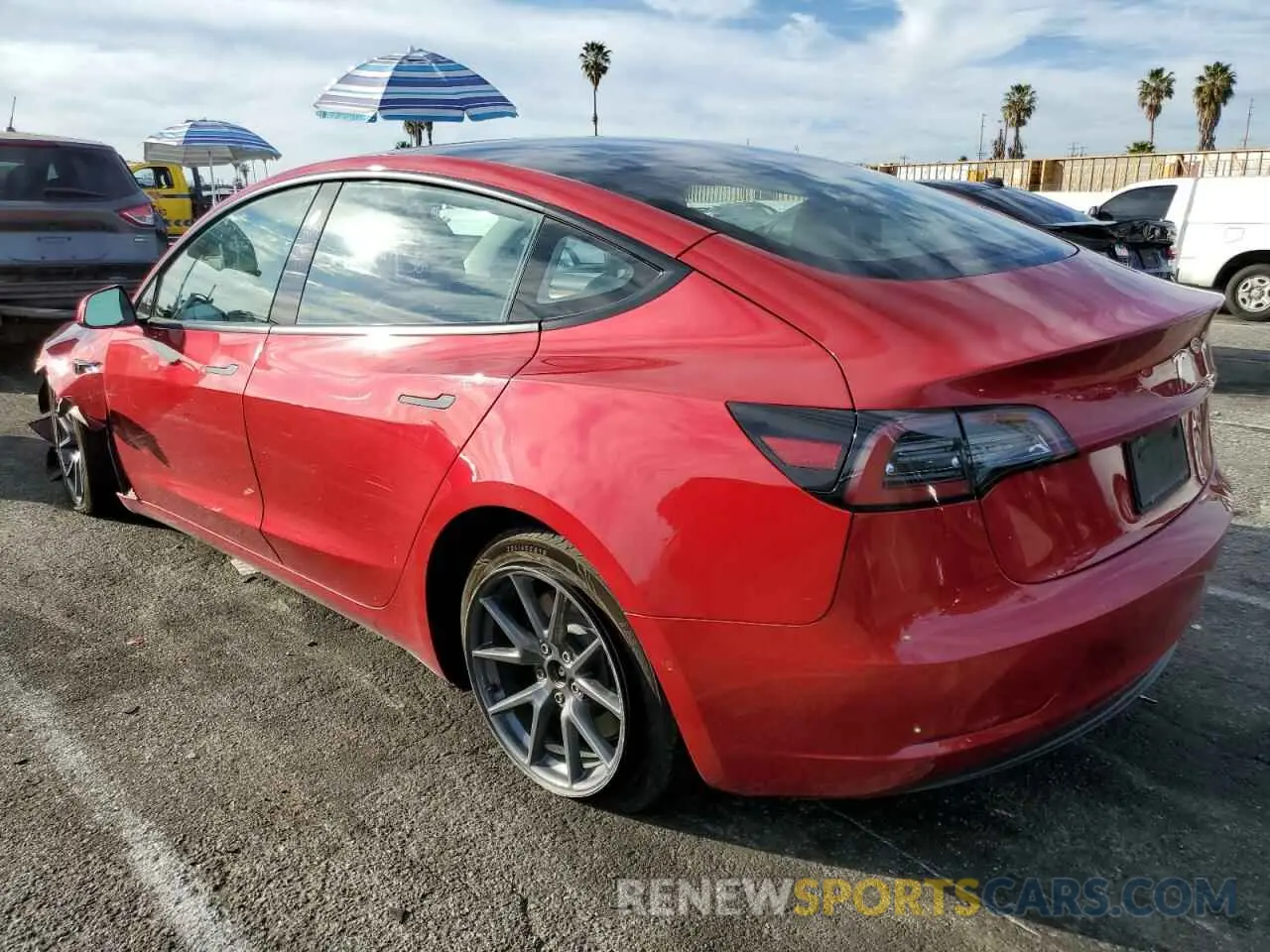 2 Photograph of a damaged car 5YJ3E1EAXNF290519 TESLA MODEL 3 2022