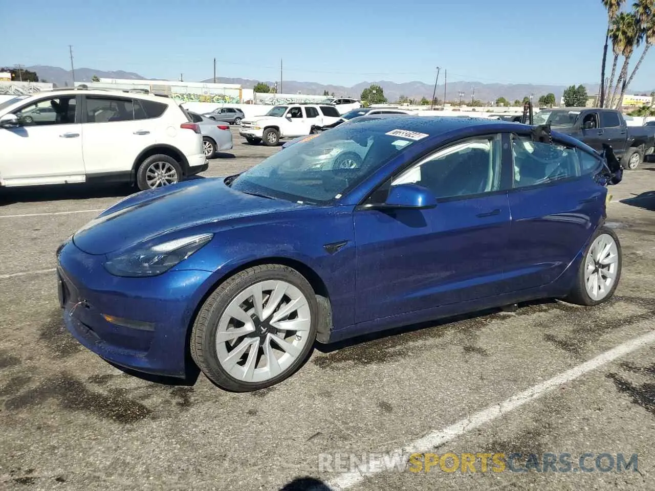 1 Photograph of a damaged car 5YJ3E1EAXNF304502 TESLA MODEL 3 2022