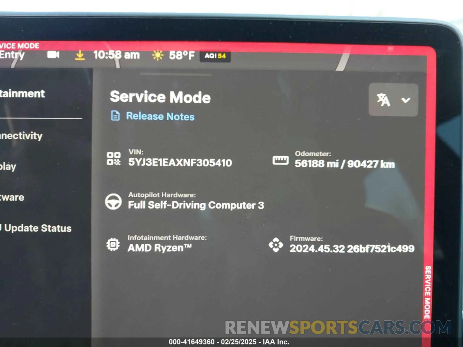 7 Photograph of a damaged car 5YJ3E1EAXNF305410 TESLA MODEL 3 2022