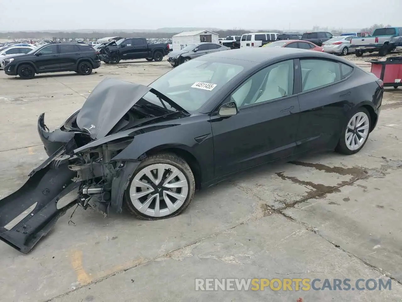 1 Photograph of a damaged car 5YJ3E1EAXNF310994 TESLA MODEL 3 2022