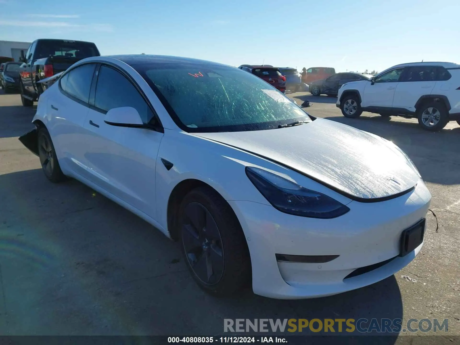1 Photograph of a damaged car 5YJ3E1EAXNF330727 TESLA MODEL 3 2022