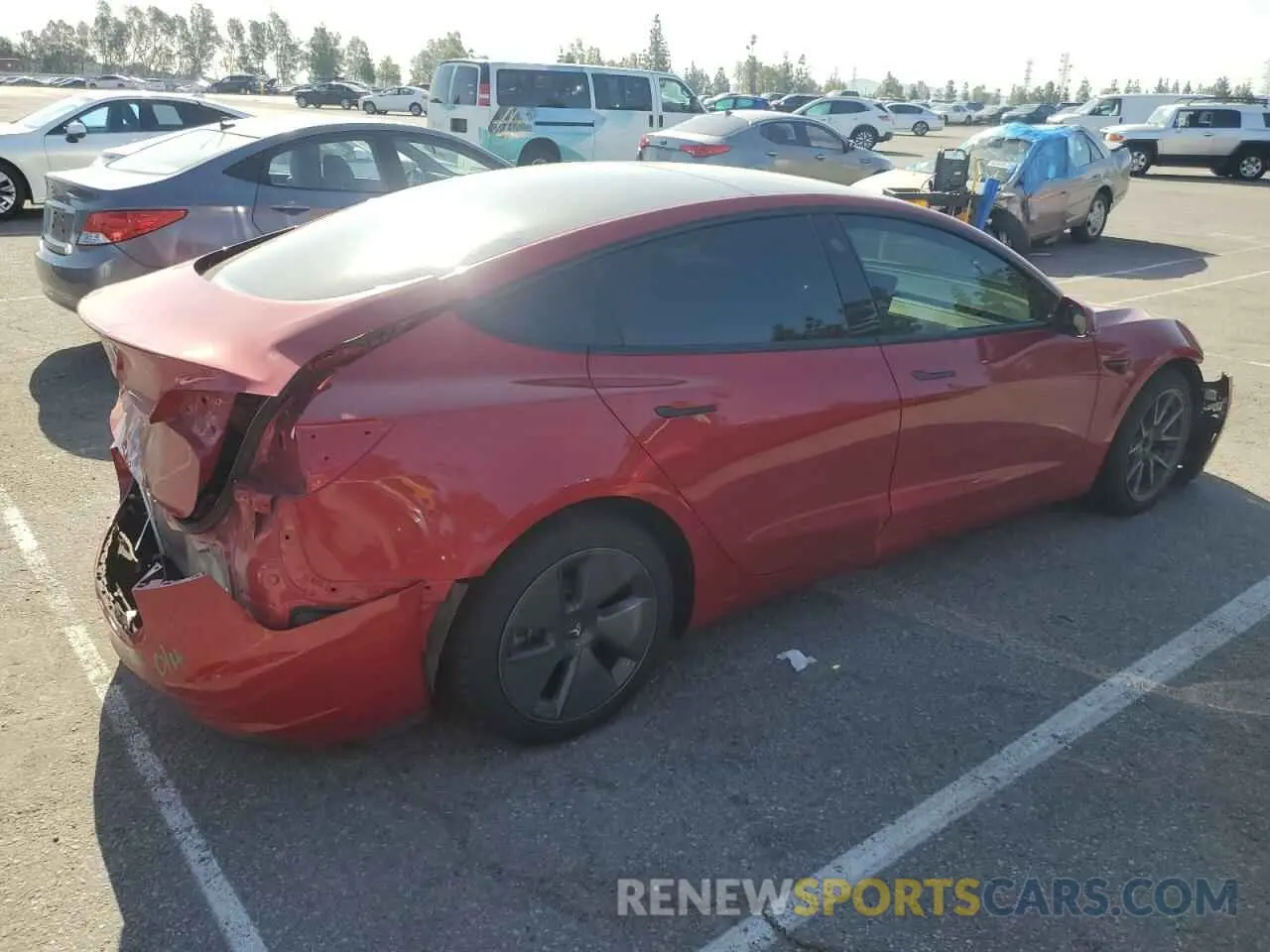 3 Photograph of a damaged car 5YJ3E1EAXNF339959 TESLA MODEL 3 2022