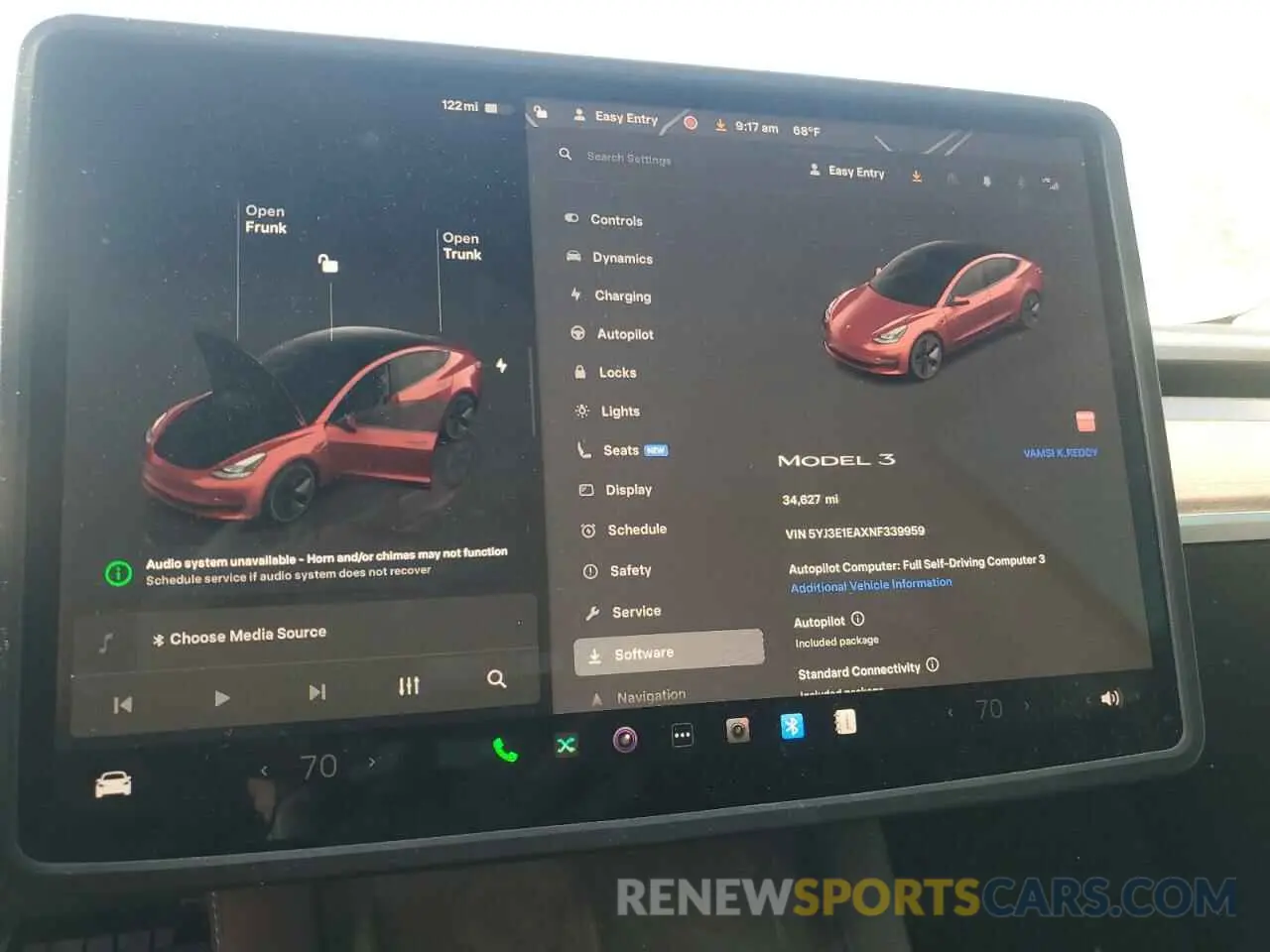 9 Photograph of a damaged car 5YJ3E1EAXNF339959 TESLA MODEL 3 2022