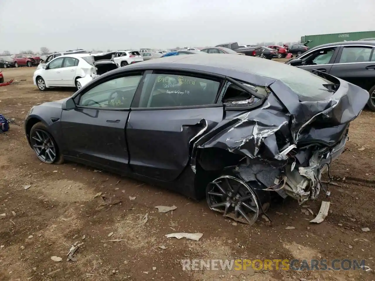 2 Photograph of a damaged car 5YJ3E1EAXNF368572 TESLA MODEL 3 2022