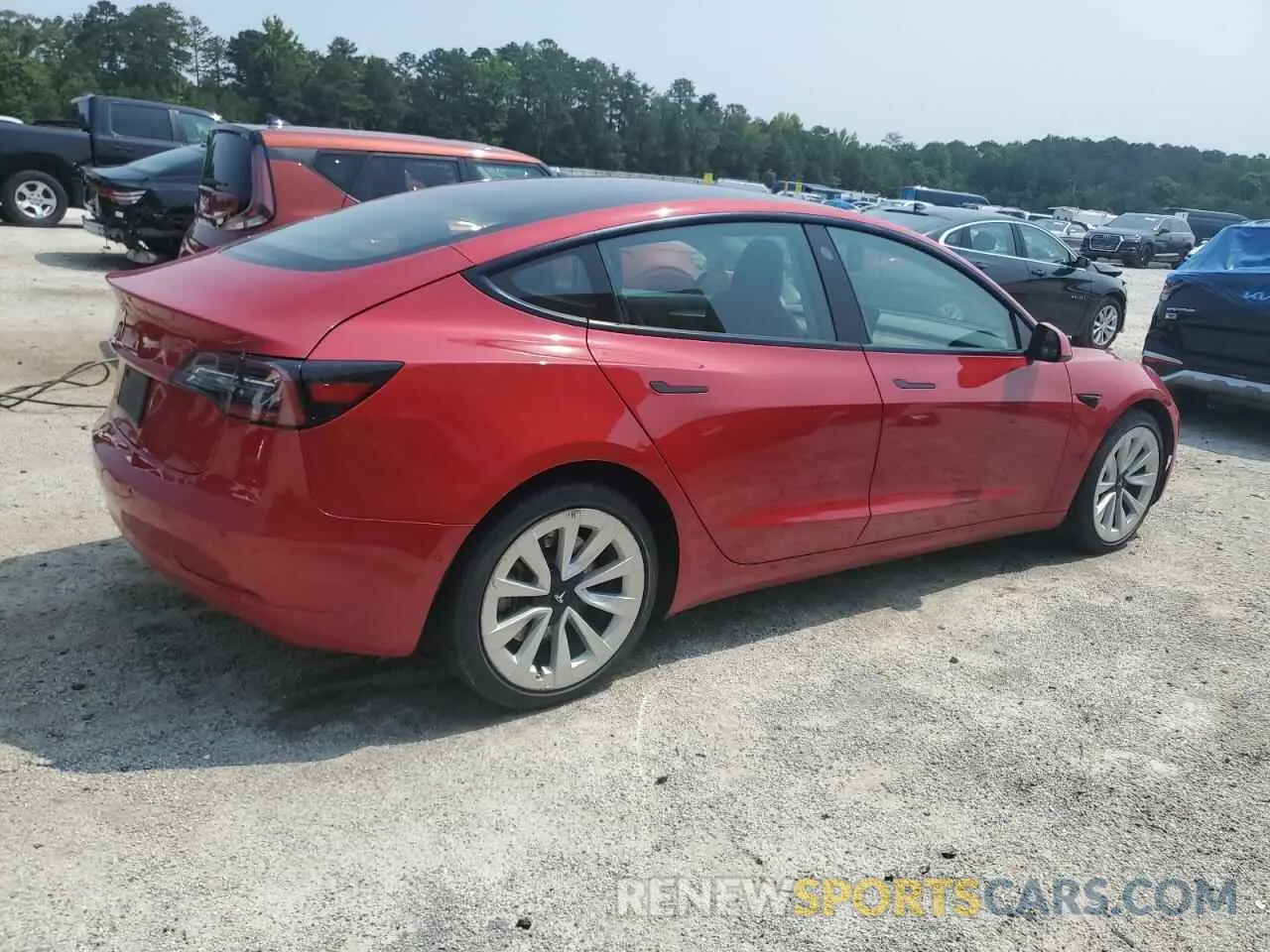 3 Photograph of a damaged car 5YJ3E1EAXNF369821 TESLA MODEL 3 2022