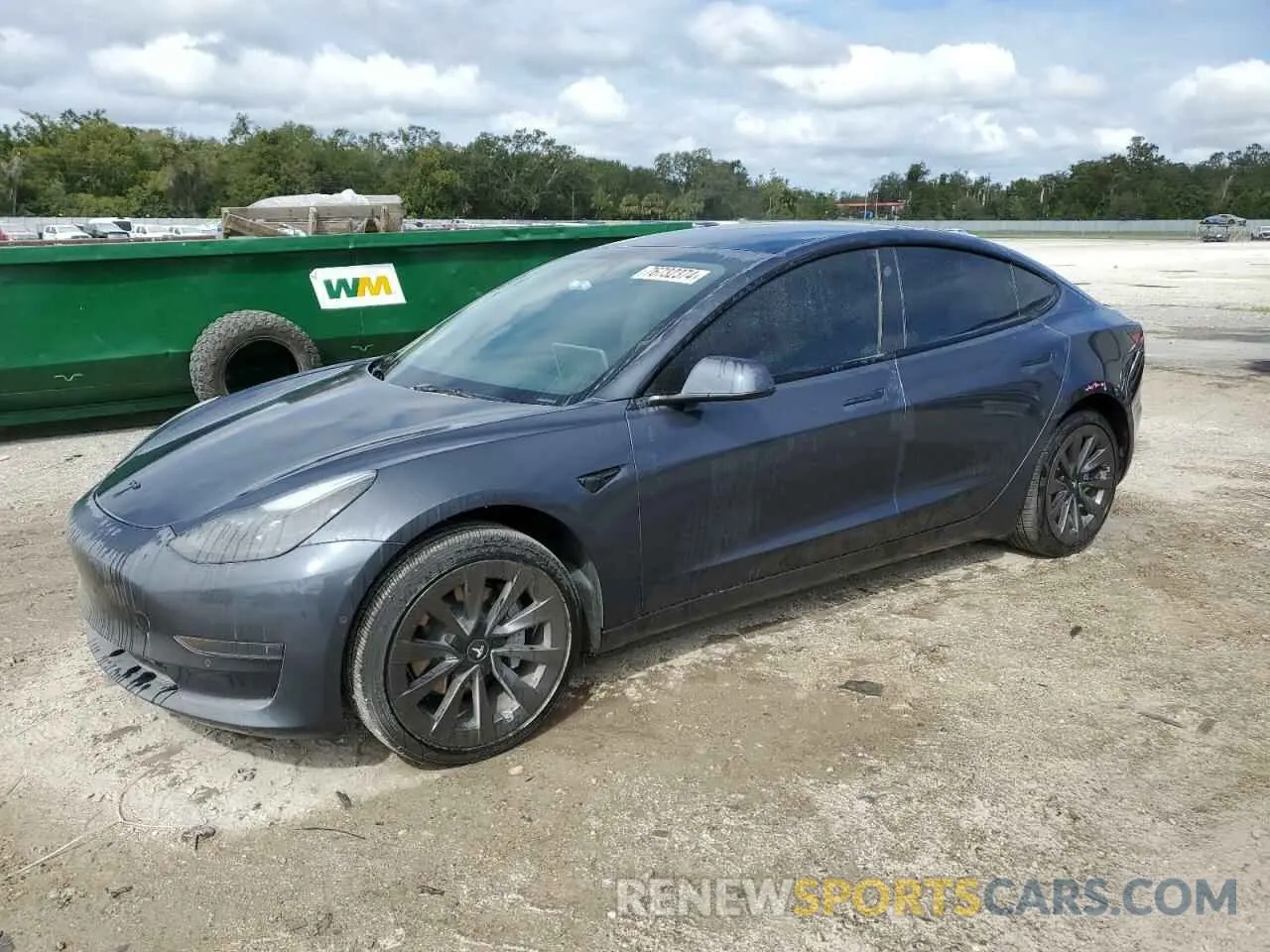 1 Photograph of a damaged car 5YJ3E1EAXNF370032 TESLA MODEL 3 2022