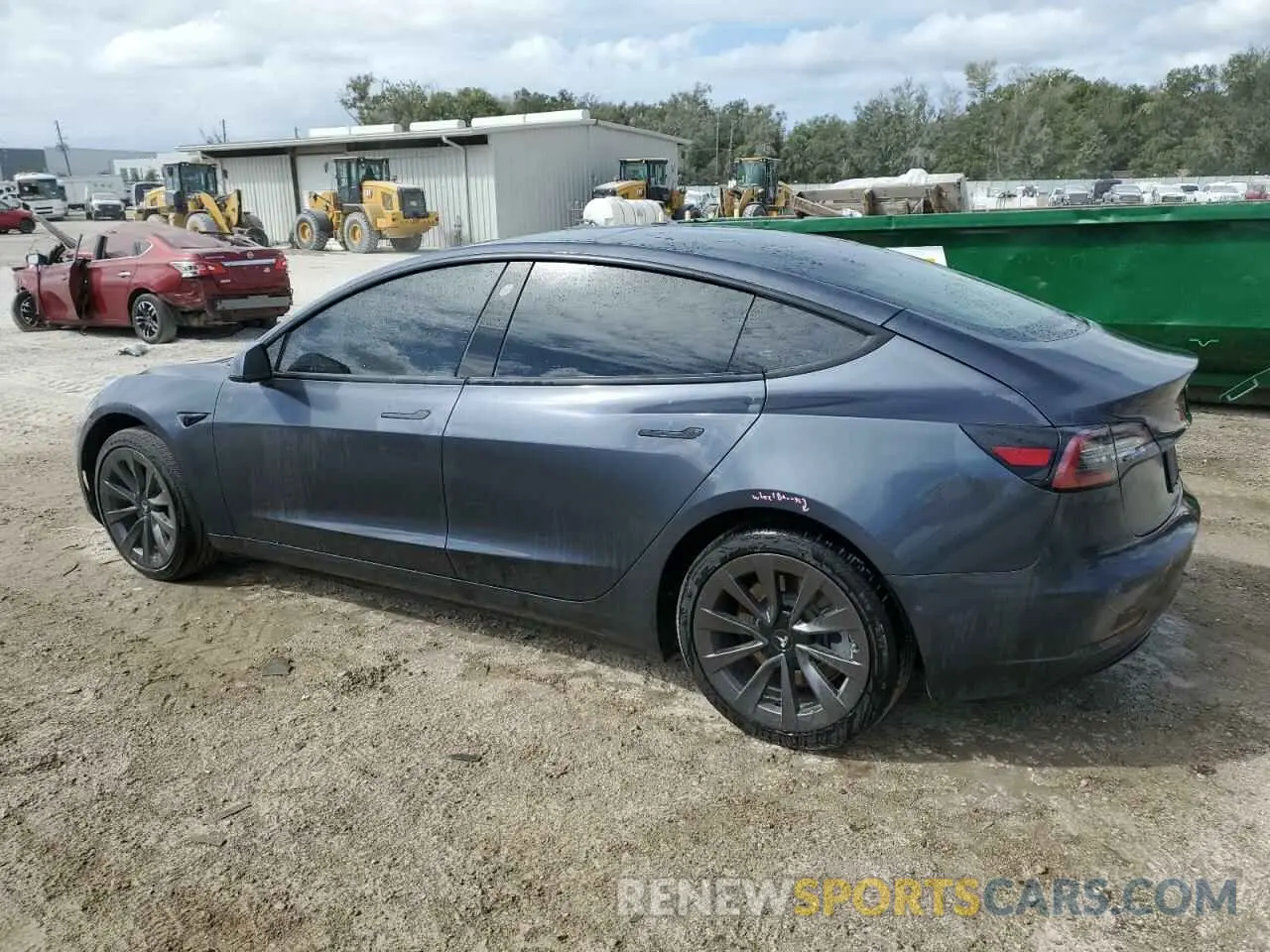 2 Photograph of a damaged car 5YJ3E1EAXNF370032 TESLA MODEL 3 2022