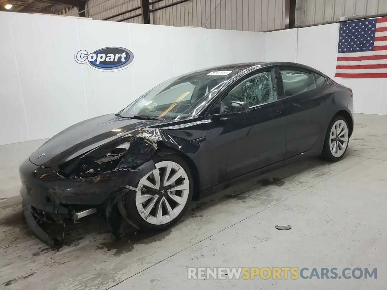 1 Photograph of a damaged car 5YJ3E1EAXNF371195 TESLA MODEL 3 2022