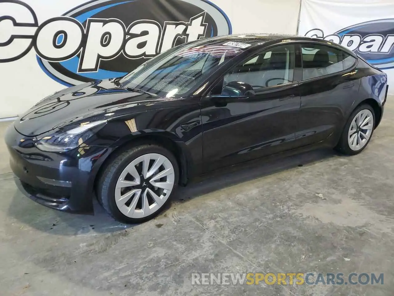 1 Photograph of a damaged car 5YJ3E1EAXNF371455 TESLA MODEL 3 2022