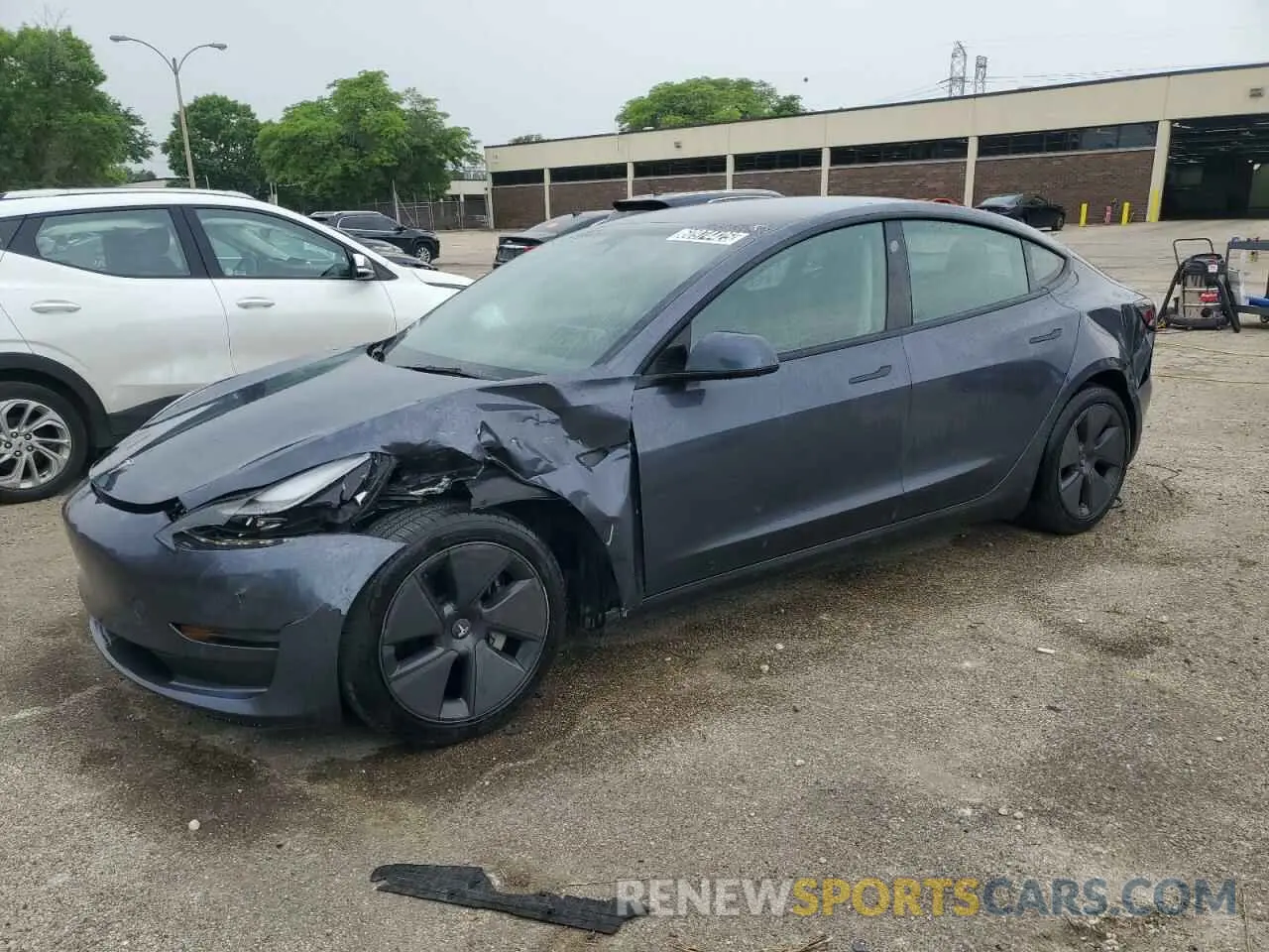 1 Photograph of a damaged car 5YJ3E1EAXNF371505 TESLA MODEL 3 2022