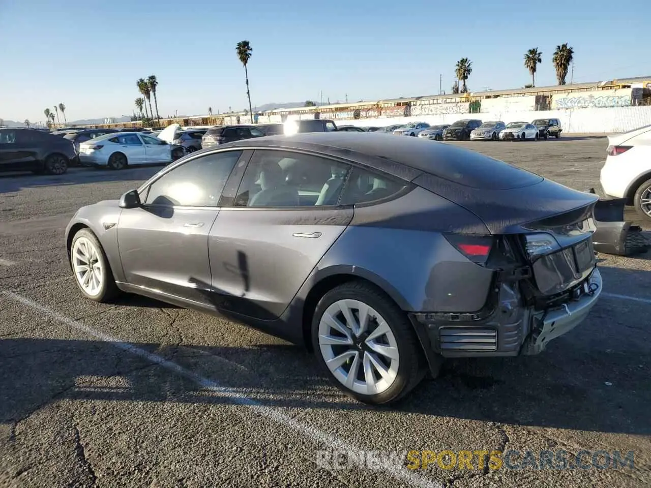 2 Photograph of a damaged car 5YJ3E1EAXNF374601 TESLA MODEL 3 2022