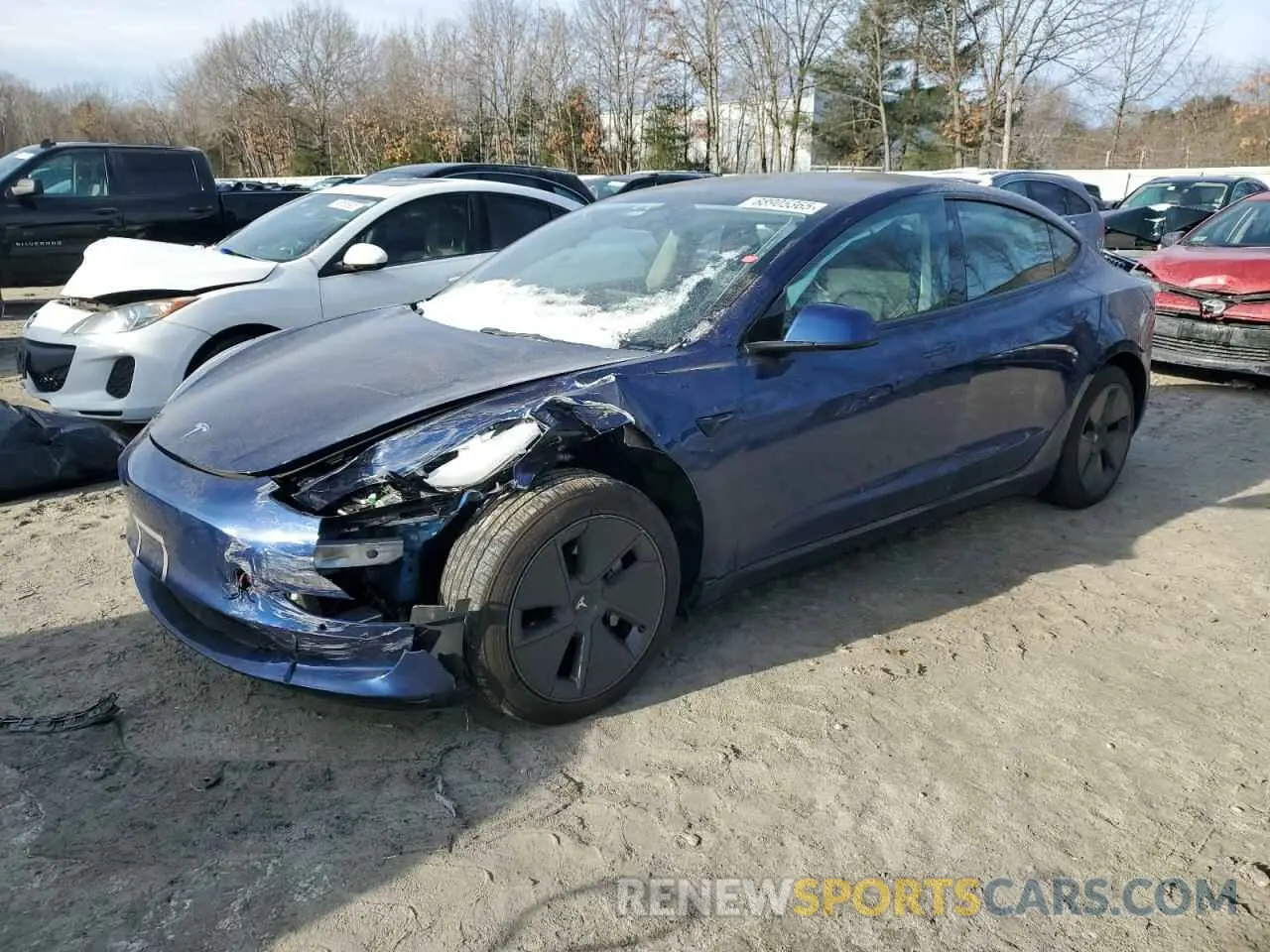 1 Photograph of a damaged car 5YJ3E1EB0NF103121 TESLA MODEL 3 2022