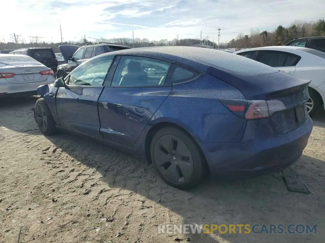 2 Photograph of a damaged car 5YJ3E1EB0NF103121 TESLA MODEL 3 2022