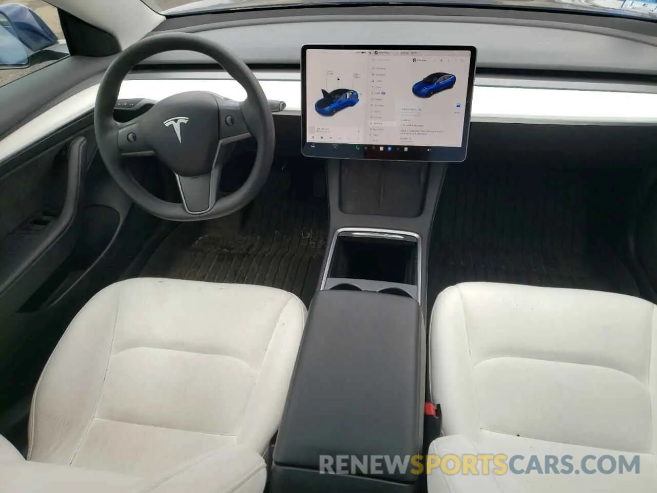 8 Photograph of a damaged car 5YJ3E1EB0NF104060 TESLA MODEL 3 2022
