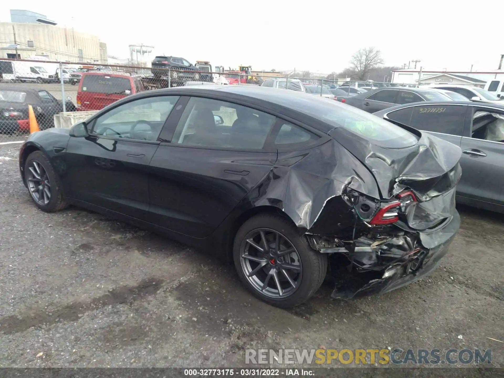 3 Photograph of a damaged car 5YJ3E1EB0NF104351 TESLA MODEL 3 2022