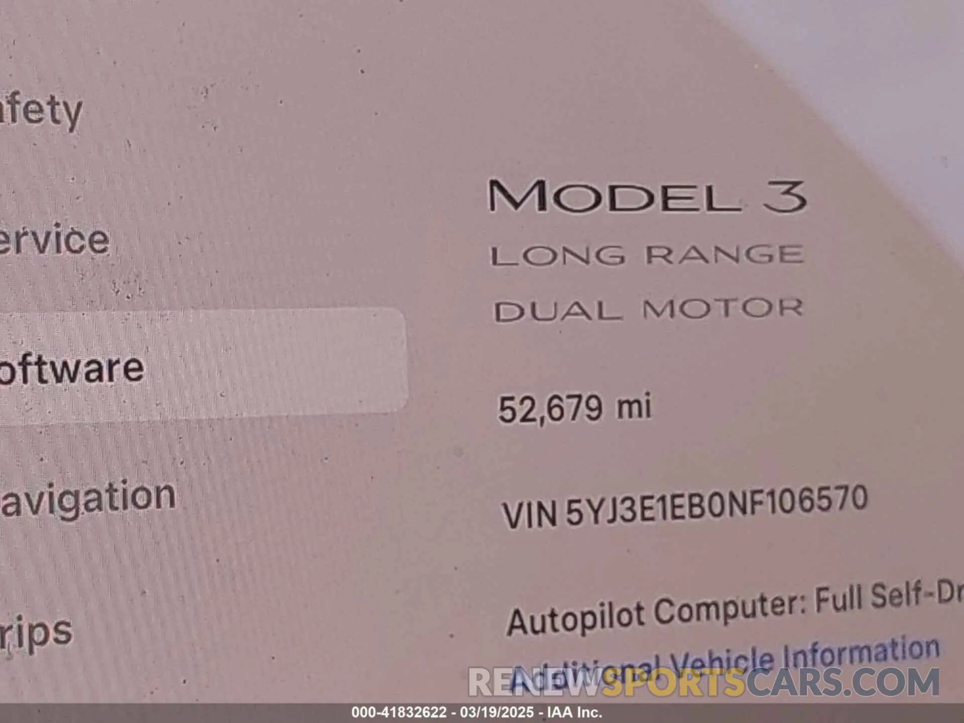 7 Photograph of a damaged car 5YJ3E1EB0NF106570 TESLA MODEL 3 2022