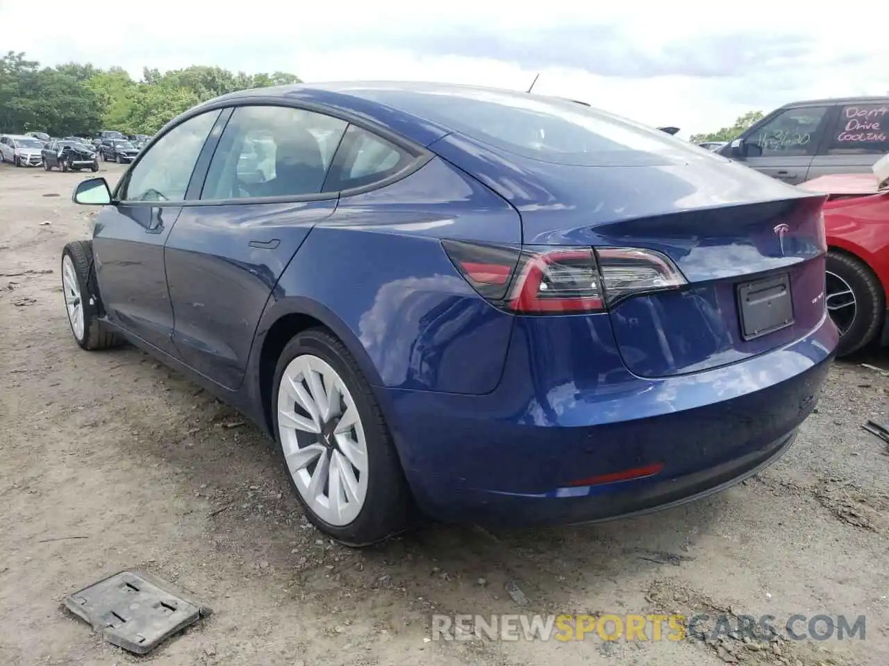 3 Photograph of a damaged car 5YJ3E1EB0NF106844 TESLA MODEL 3 2022