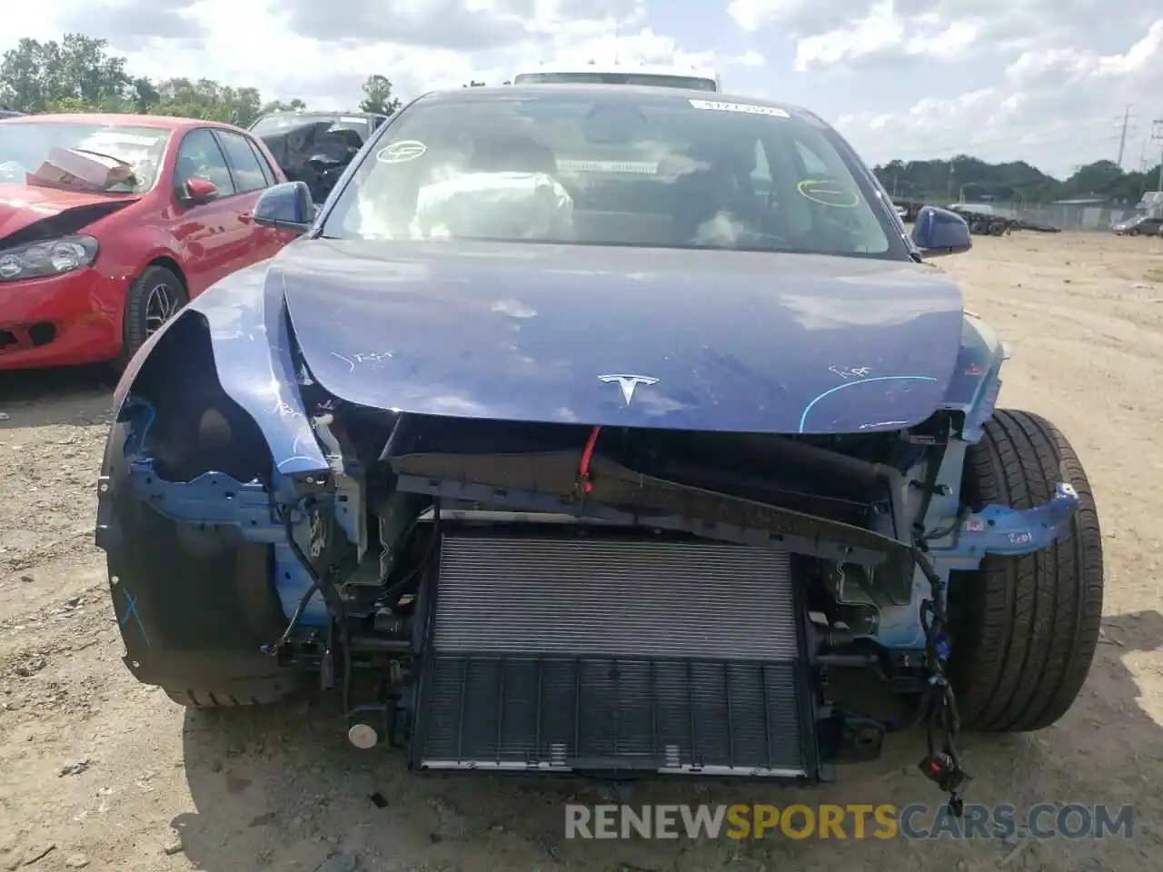 9 Photograph of a damaged car 5YJ3E1EB0NF106844 TESLA MODEL 3 2022