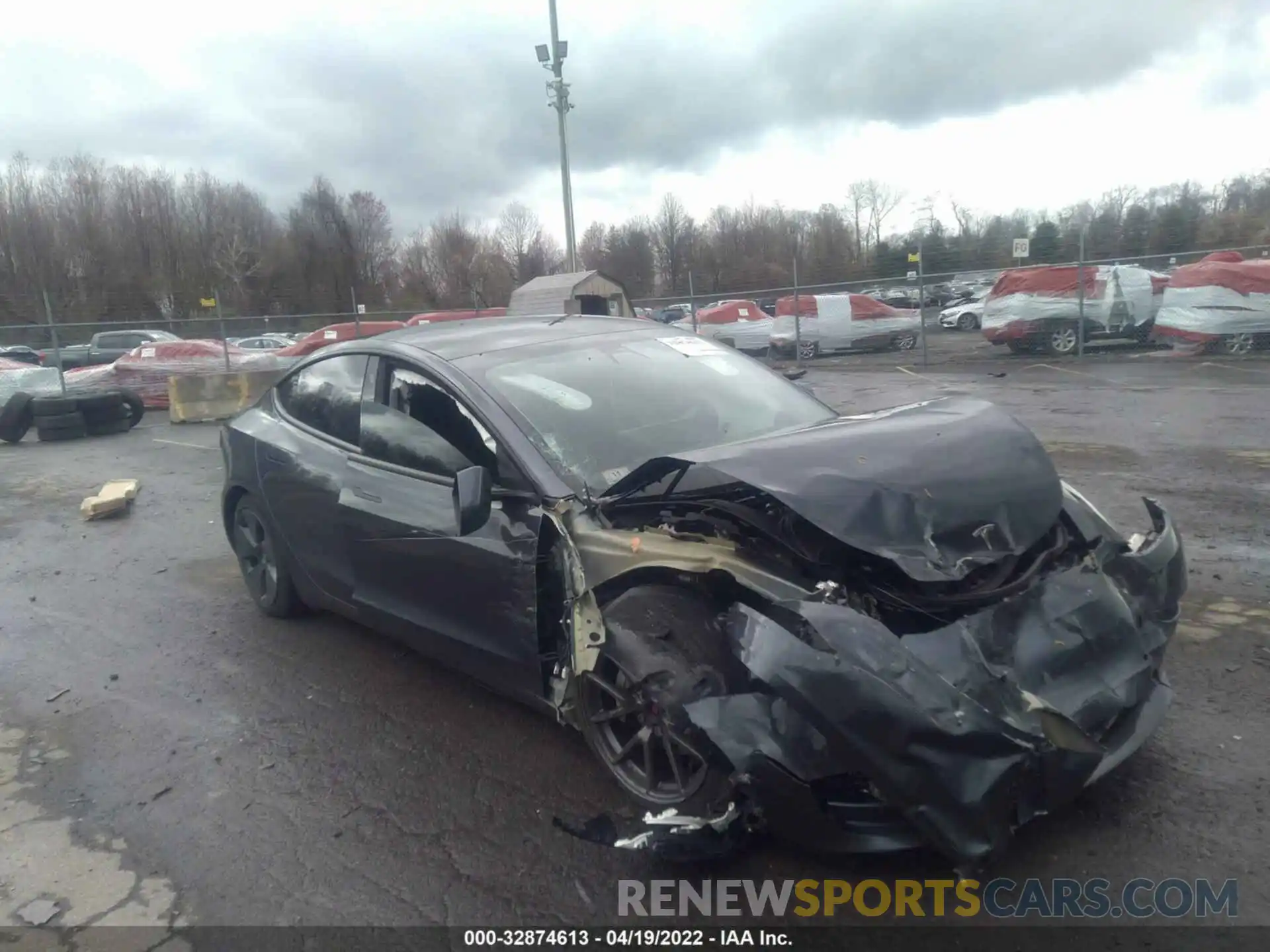 1 Photograph of a damaged car 5YJ3E1EB0NF109047 TESLA MODEL 3 2022