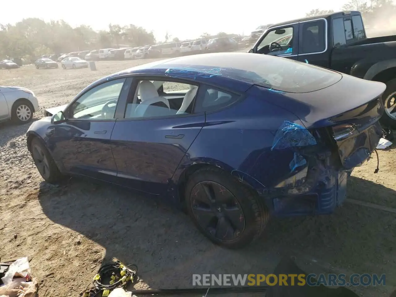 2 Photograph of a damaged car 5YJ3E1EB0NF115205 TESLA MODEL 3 2022