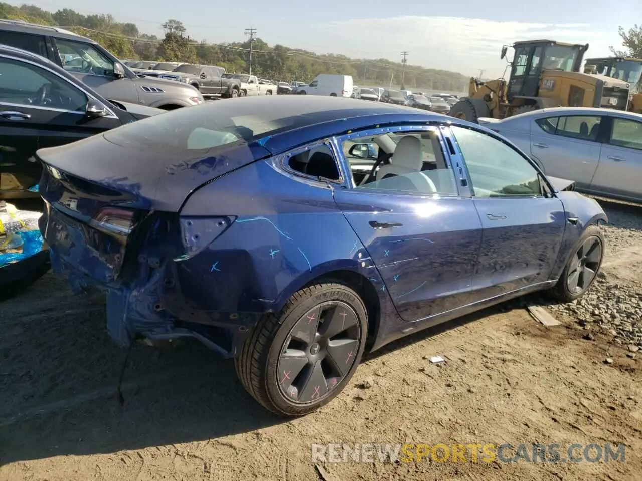 3 Photograph of a damaged car 5YJ3E1EB0NF115205 TESLA MODEL 3 2022