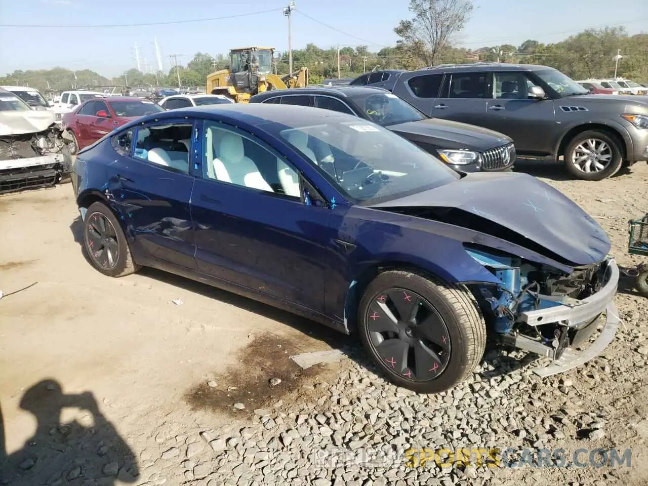 4 Photograph of a damaged car 5YJ3E1EB0NF115205 TESLA MODEL 3 2022