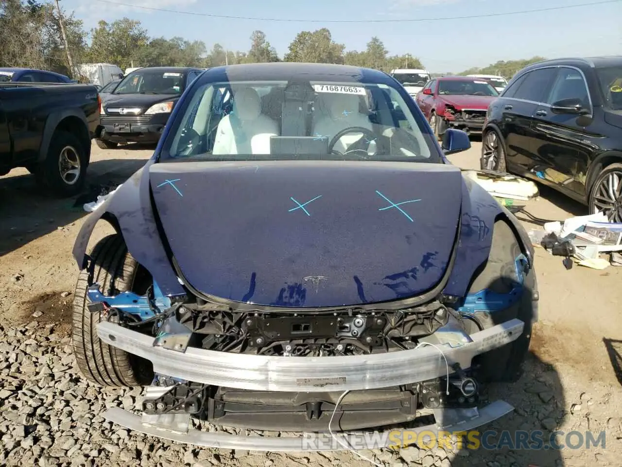 5 Photograph of a damaged car 5YJ3E1EB0NF115205 TESLA MODEL 3 2022
