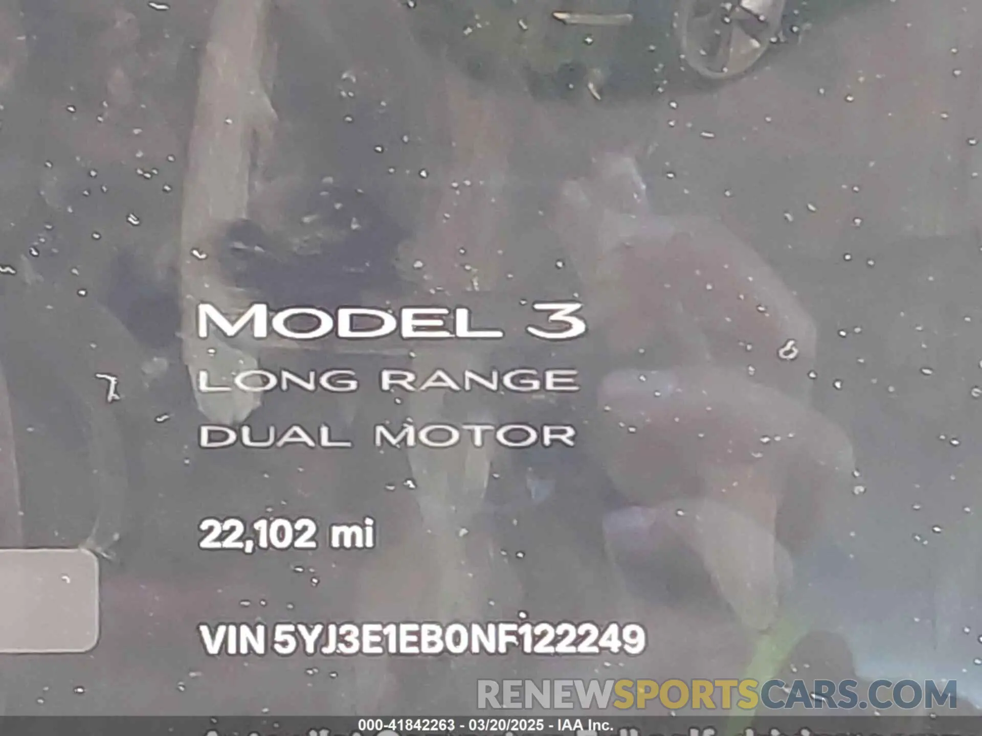 9 Photograph of a damaged car 5YJ3E1EB0NF122249 TESLA MODEL 3 2022