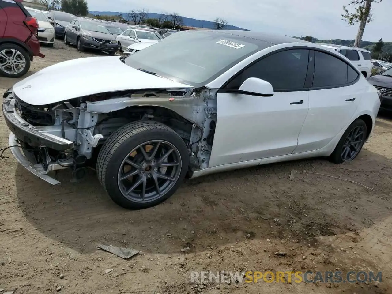 1 Photograph of a damaged car 5YJ3E1EB0NF123224 TESLA MODEL 3 2022