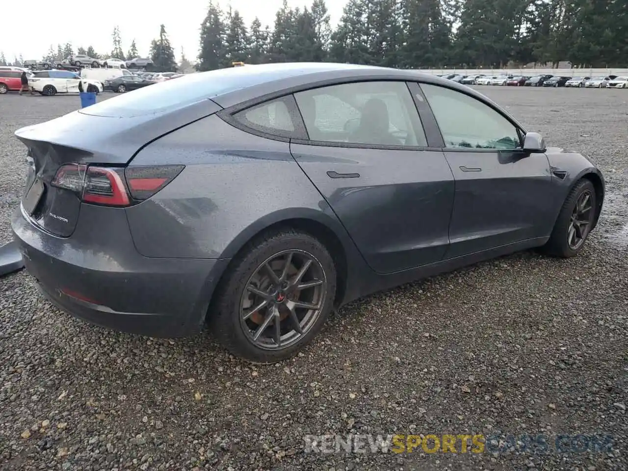 3 Photograph of a damaged car 5YJ3E1EB0NF136300 TESLA MODEL 3 2022