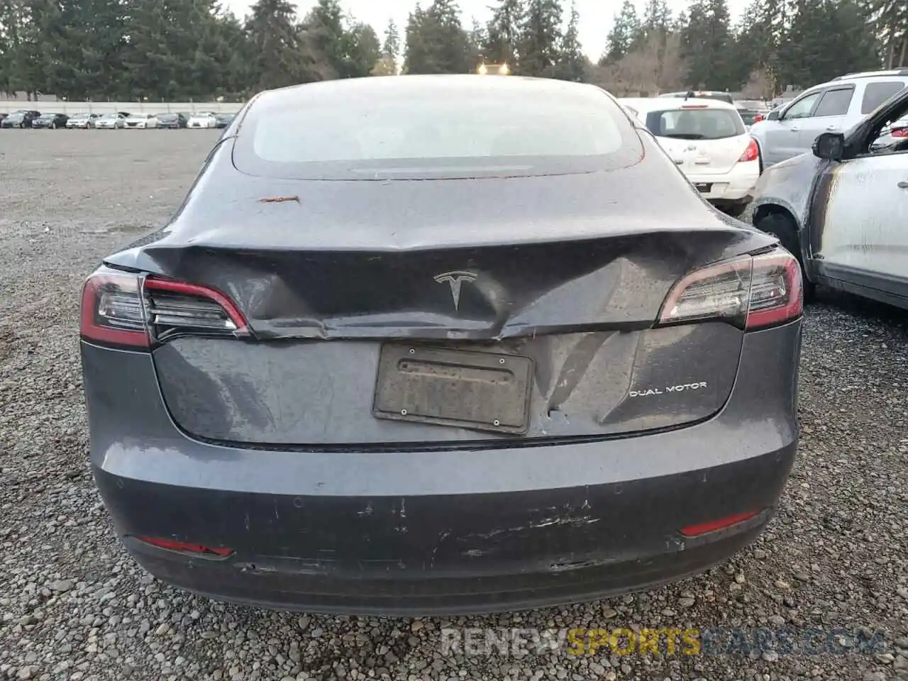 6 Photograph of a damaged car 5YJ3E1EB0NF136300 TESLA MODEL 3 2022