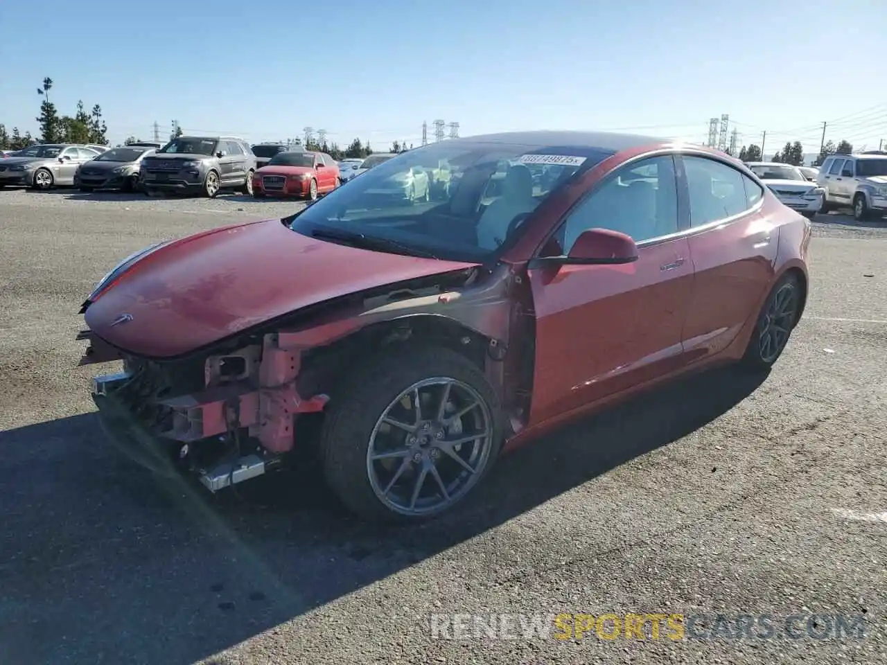 1 Photograph of a damaged car 5YJ3E1EB0NF137933 TESLA MODEL 3 2022